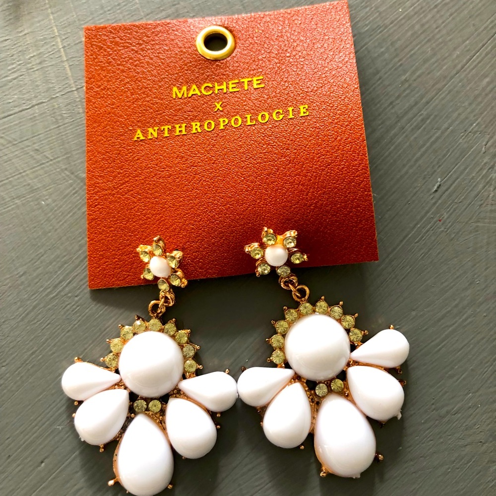 Bran new Anthropologie flower earrings